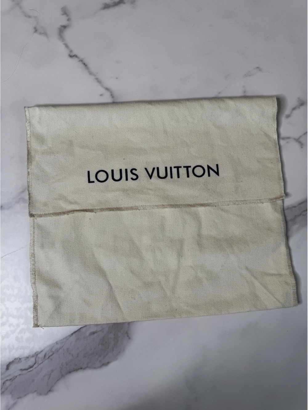 Louis Vuitton cream canvas dust bag 11X10